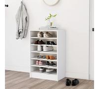 BOWEKAM Scarpiera bianca 60x35x92 cm Legno Ingegnerizzato