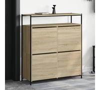 BOWEKAM Scarpiera con 4 cassetti ribaltabili in rovere Sonoma 100 x 34 x 112 cm