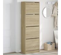 BOWEKAM Scarpiera con 4 cassetti ribaltabili in rovere Sonoma 60x34x187,5 cm