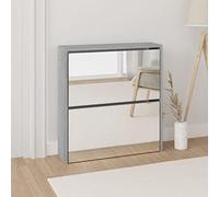 BOWEKAM SCARPIERA CON SPECCHIO 2 STRATI GRIGIO Sonoma 63x17x67 cm