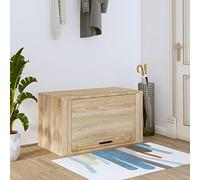 BOWEKAM Scarpiera da parete in rovere Sonoma 70x35x38 cm in legno ingegnerizzato