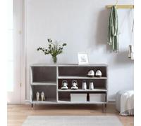 BOWEKAM Scarpiera grigio cemento 102x36x60 cm Legno Ingegnerizzato