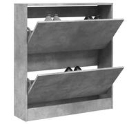 BOWEKAM Scarpiera grigio cemento 80x21x87,5 cm Legno Ingegnerizzato