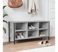 BOWEKAM SCARPIERA GRIGIO Sonoma 100x35x50 cm Legno Ingegnerizzato