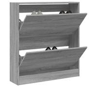 BOWEKAM SCARPIERA GRIGIO Sonoma 80x21x87,5 cm Legno Ingegnerizzato