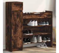 BOWEKAM SCARPIERA ROVERE Fumè 100,5x28x100 cm Legno Ingegnerizzato