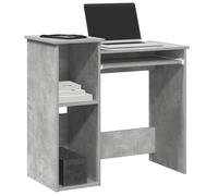 BOWEKAM SCRIVANI UFFICIO CON MENSOLE GRIGIO 84x40x78 cm Legno Ingegnerizzato