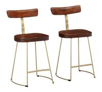 BOWEKAM Sedie-Tavolo & Sgabelli Bar-Sgabelli Bar 2 pz 49x43x79 cm Legno Massello Mango