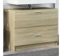 BOWEKAM Set di mobili da bagno in legno di rovere Sonoma 78 x 37 x 59 cm