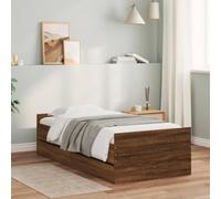 BOWEKAM Struttura letto senza materasso rovere marrone 75x190 cm singolo piccolo singolo piccolo singolo singolo piccolo singolo