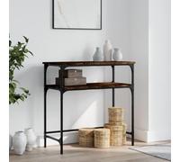 BOWEKAM Tavoli-Accento-Tavoli-Consolle Rovere Fumé 75x35.5x75 cm Legno Ingegnerizzato
