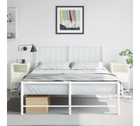 BOWEKAM Tavoli-Comodini-Comodini 2 pz Bianco 36x39x60,5 cm Acciaio