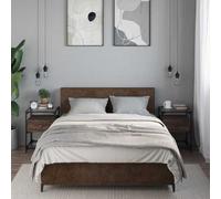 BOWEKAM Tavoli-Comodini-Comodini 2 pz Rovere Marrone 40x40x55 cm Legno Ingegnerizzato
