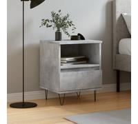 BOWEKAM Tavoli-Comodini-Comodino Grigio Cemento 40x35x50 cm Legno Ingegnerizzato
