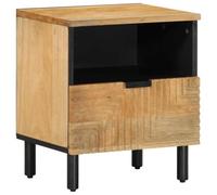 BOWEKAM Tavoli-Comodini-Comodino Marrone 40x33x46 cm Legno Massello Mango