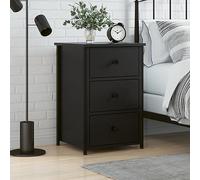 BOWEKAM Tavoli-Comodini-Comodino Nero 40x36x60 cm Legno Ingegnerizzato