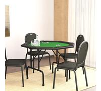 BOWEKAM Tavoli-Poker & Giochi Tavoli-8 Giocatori Pieghevole Poker Tavolo Verde 108x108x75 cm