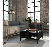 BOWEKAM Tavolino nero 60 x 60 x 30 cm Ingegnerizzato in legno-Furniture,Tavolini,Tavolini,Tavolini,Tavolini d'