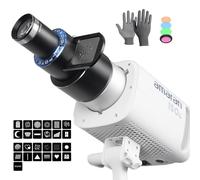 Bowens Mount Optical Snoot, kit fotografico Snoot per proiettori COB Monolight Ritratti/prodotto, compatibile con Aputure Amaran100X/D/150C/200D/X, Godox SL60/SmallRig, 25 Gobos