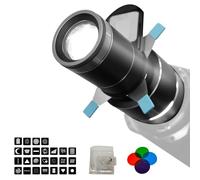 Bowens Mount Snoot, kit ottico Snoot per ritratti monoluce/Flash Speedlite/luce LED, compatibile con Aputure Amaran 60D/XS/100X/D 200D/X, Godox SL60, 4 filtri colorati, 25 gobo.