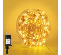 Bowfar Ghirlanda luminosa in Filo di Rame, 30M 300LED Catena Luminosa Bianca Calda con Presa e Funzione di Memoria, Impermeabile IP65 Stringa Luci di Natale per Interni Esterni Matrimoni Feste Albero