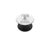 Bowhunter Arciere Tiro con l'arco Vintage Vitruviano Uomo Da Vinci PopSockets PopGrip Adesivo