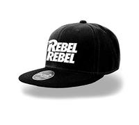 Bowie David - Cappello White Rebel Rebel Snapback (Black)