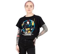 BOWIE David Crotampad T-Shirt da Donna Band Graphic Music Black Top