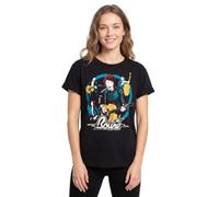 BOWIE David Crotampad T-Shirt da Donna Band Graphic Music Black Top
