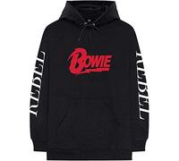Bowie David - Felpa # M Unisex Black # Rebel Rebel
