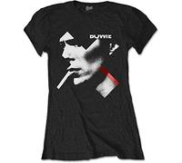 Bowie David - T-Shirt # S Black Femmina # X Smoke Red