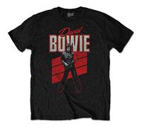 Bowie David - T-Shirt # Xl Unisex Black # Red Sax