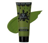 Bowitzki Pittura per viso e corpo, 60 ml, effetto speciale per adulti e bambini, per Halloween, Natale, feste, cosplay, 60 ml, colore (Verde scuro)
