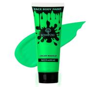Bowitzki Pittura per viso e corpo, 60 ml, effetto speciale per adulti e bambini, per Halloween, Natale, feste, cosplay, 60 ml, colore (Verde)