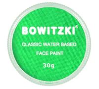 Bowitzki Vernice professionale per il viso a base d'acqua pittura viso trucco sicuro per bambini adulti torta divisa tinta unita 30g per Halloween, Natale, festa (Verde chiaro)