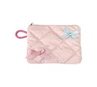 Bowknot Accented Sacchetti di Immagazzinaggio Resistente all'acqua Sacchetto di Trucco Portatile Carryall per Cosmetici Organizzazione Gioielli Organizzatori Sacchetto Poliestere, A, Taglia unica