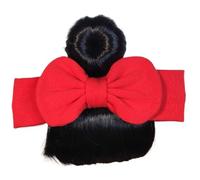 Bowknot Bangs Wigs - Bangs Hairpiece, Elastic Skin-Friendly Headwear for Stage Performances, Celebrations, Parent-Child Gatherings, Costume Accessory for Girls, Cute and Comfortable