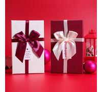 Bowknot Bowknot Box Bowknot Box Creative Packing Box di Natale (Red White)