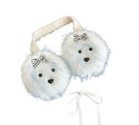 Bowknot Cartoon Ear Paraorecchie per il freddo Bella Protezione Più Caldo Pieghevole Per L'inverno Uso quotidiano Orecchio Regolabile, Punta Blu Hite, Taglia unica