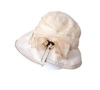 Bowknot Silk Fisherman Hat Women's Summer Silk Hat Irregular Brim Basin Hat