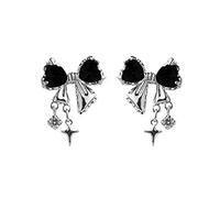 Bowknot Zirconia Orecchini Moda Party Gioielli Piccolo Stud Temperamento Piercing Regalo Festa Moda Trafitto Orecchini Per Ragazze, Taglia unica, come descritto
