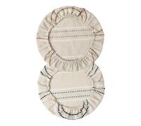 Bowl Covers For Bread Proofing - Linen 9 Inch Elastic Reusable Fermentation Covers, 2 Pack Food Storage Wraps | Sourdough Dough Proofing Cover For Mixing Bowls Salad Fruit Dishes Kitchen Baking Use