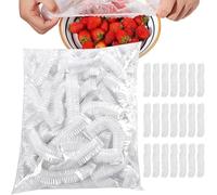 Bowl Covers - PE 10x10x0.5cm | Flexible Clear Stretch Wrap | 100 Pieces Cling Bags Plate Dish Covers Bread Proofing For Leftover Food Fruits Vegetables Baking Rising Household Use Storage Food Safe Us