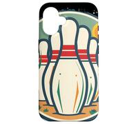 Bowler stile retrò per il bowling a nove birilli Custodia per iPhone 16