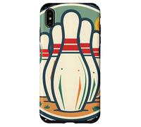 Bowler stile retrò per il bowling a nove birilli Custodia per iPhone XS Max