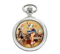 Bowling Accident Pin-up Girl Full Hunter Orologio da tasca