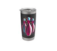 Bowling anni '80 Bicchiere termico in acciaio inox doppia parete