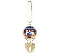 Bowling Car Hanging Ornament Rear View Mirror Pendant Lucky Presents Hanging Ornament Funny Car Pendant for Office Auto Home Decoration Gold-style