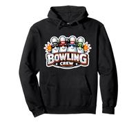 Bowling Crew Friends Team Pins con Occhiali da Sole Divertimento Compagni di Squadra Felpa con Cappuccio