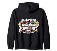 Bowling Crew Friends Team Pins con Occhiali da Sole Divertimento Compagni di Squadra Felpa con Cappuccio
